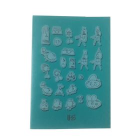 Artlantis Plastik Kapak A5 Kareli 60 Sayfa Desenli Turkuaz Defter