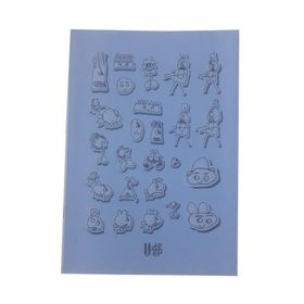 Artlantis Plastik Kapak A5 Kareli Defter 60 Sayfa Desenli Lila Defter