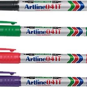 Artline 041T 4'lü Twin Marker Permanent Kalem