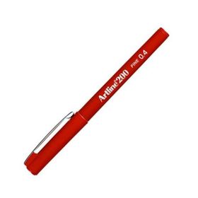 Artline 200 Kırmızı 0.4 mm Keçe Uçlu Kalem