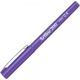 Artline 200CC 0.4 mm Mor Parlak Gövdeli Keçe Uçlu Yazı Kalemi