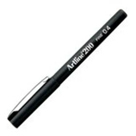 Artline 200N Fine 0.4 mm Siyah Keçe Uçlu Yazı Kalemi