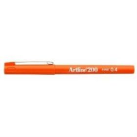 Artline 200N Fine 0.4 mm Turuncu Keçe Uçlu Yazı Kalemi