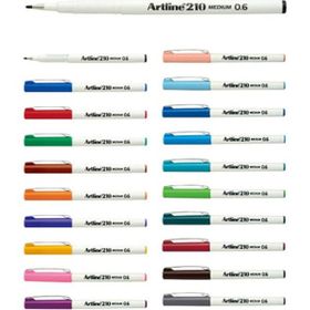 Artline 210 0.6 mm Medium Liner Kırmızı Keçe Uçlu Kalem