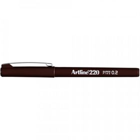 Artline 220 N Süper Fine İnce Uç 0.2 mm Koyu Kahverengi Keçe Uçlu Yazı Kalemi