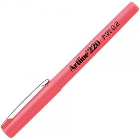 Artline 220N 0.2 mm Pembe Super Fine İnce Keçe Uçlu Yazı Kalemi