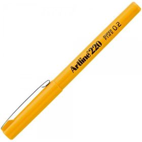 Artline 220N 0.2 mm Sarı Super Fine İnce Keçe Uçlu Yazı Kalemi