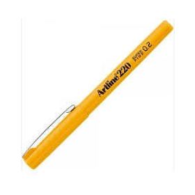 Artline 220N 0.2 mm Sarı Super Fine İnce Keçe Uçlu Yazı Kalemi