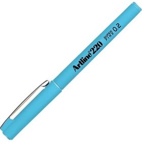 Artline 220N Super Fine İnce 0.2 mm Gök Mavi Keçe Uçlu Yazı Kalemi