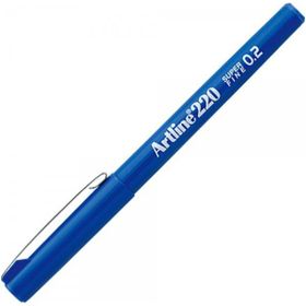 Artline 220N Super Fine İnce 0.2 mm Mavi Keçe Uçlu Yazı Kalemi