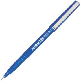 Artline 220N Super Fine İnce 0.2 mm Mavi Keçe Uçlu Yazı Kalemi