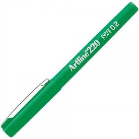 Artline 220N Super Fine İnce 0.2 mm S Yeşil Keçe Uçlu Yazı Kalemi