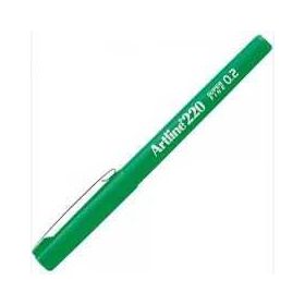 Artline 220N Super Fine İnce 0.2 mm S Yeşil Keçe Uçlu Yazı Kalemi