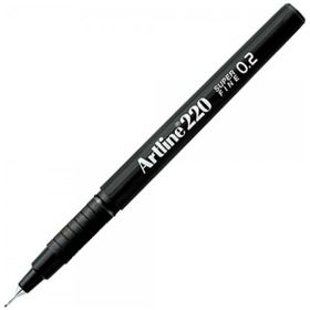 Artline 220N Super Fine İnce 0.2 mm Siyah Keçe Uçlu Yazı Kalemi