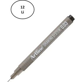 Artline 2303 Drawing 0.03 mm Siyah 12 Adet Çizim Kalemi