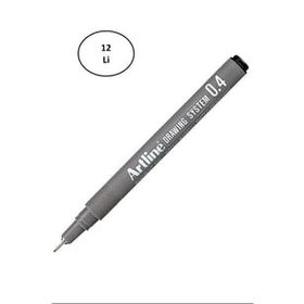 Artline 234 0.4 mm 12'li Siyah Çizim Kalemi