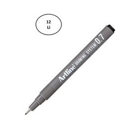 Artline 237 0.7 mm 12'li Siyah Çizim Kalemi