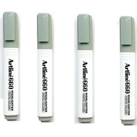 Artline 660 1.0 4.0 mm Pastel Grey 4 Adet Kesik Uç Fosforlu Kalem