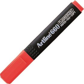 Artline 660 10-40 mm Kırmızı Kesik Uç Fosforlu Kalem