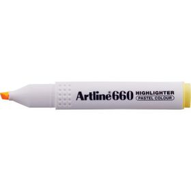 Artline 660 Kesik Uç:1,0-4,0 mm Pastel Yellow Sarı Fosforlu Kalem