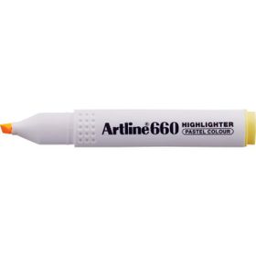 Artline 660 Kesik Uç:1,0-4,0 mm Pastel Yellow Sarı Fosforlu Kalem