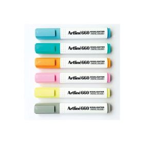 Artline 660 Pastel Seri 6'lı Fosforlu Kalem Seti