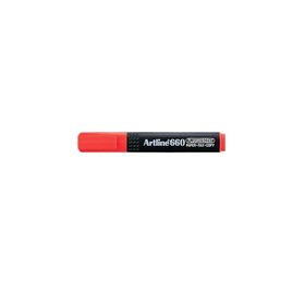 Artline 660Kesik Uç Florasan Kırmızı Fosforlu Kalem