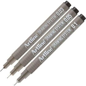 Artline Drawing 0.03-0.05-0.1 mm Siyah 3 Adet Teknik Çizim Kalemi
