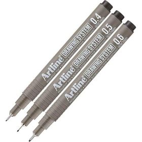 Artline Drawing 0.4-0.5-0.6 mm Siyah 3 Adet Teknik Çizim Kalemi