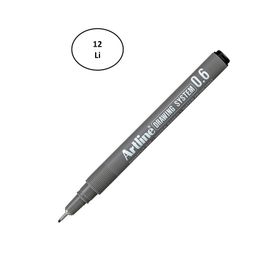 Artline Drawing System 236 0.6 mm Uçlu Siyah Teknik Çizim Kalemi