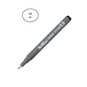 Artline Drawing System 236 0.6 mm Uçlu Siyah Teknik Çizim Kalemi