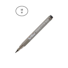 Artline Drawing System Brush Siyah Fırça Uçlu 12'li Teknik Çizim Kalemi