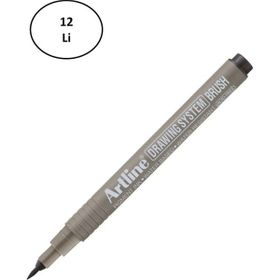 Artline Drawing System Brush Siyah Fırça Uçlu 12'li Teknik Çizim Kalemi