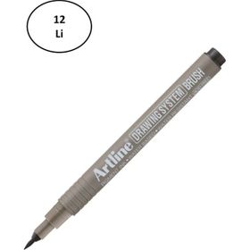 Artline Drawing System Brush Siyah Fırça Uçlu 12'li Teknik Çizim Kalemi