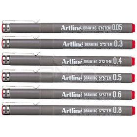 Artline Drawing System Kırmızı Teknik Çizim Kalemi