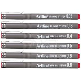 Artline Drawing System Kırmızı Teknik Çizim Kalemi