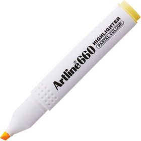 Artline EK-660N Kesik Uç 1.0-4.0 mm Pastel Sarı Fosforlu Kalem