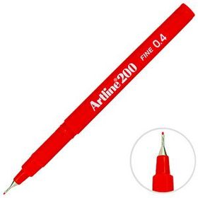 Artline Fine Uç 0.4 mm 200N Kırmızı Keçe Uçlu Yazı Kalemi