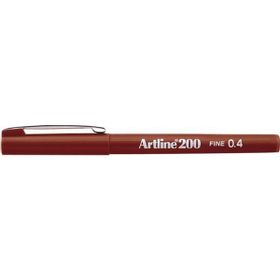 Artline Fineliner 200 0.4 mm Kahverengi İnce Uçlu Yazı ve Çizim Kalemi