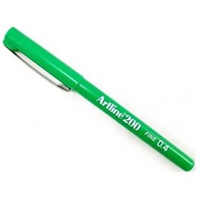 Artline Fineliner 200 0.4 mm Yeşil İnce Uçlu Yazı ve Çizim Kalemi