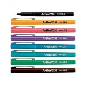 Artline Fineliner 8'li Set 1 200 0.4 mm İnce Uçlu Yazı ve Çizim Kalemi