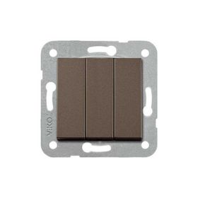 Artline Novella Trenda Antrasit Mekanizma Hariç Üçlü Anahtar Düğme