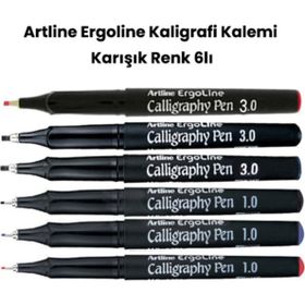 Artline Set 1 Karışık Renk 6'lı Ergoline Kaligrafi Kalemi