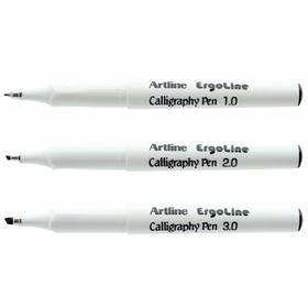 Artline Siyah 3'lü Ergoline Arabic Yan Kesik Kaligrafi Kalemi