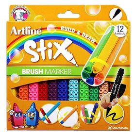 Artline Stix Brush 12'li Marker Set