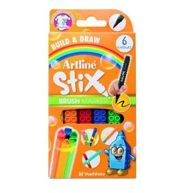 Artline Stix Brush Marker 6 Renk Esnek Uçlu Keçeli Kalem