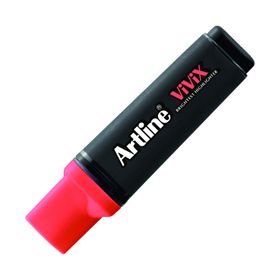 Artline Vivix 2.0-5.0 mm Kırmızı Parlak Mürekkepli Kesik Uç Fosforlu Kalem