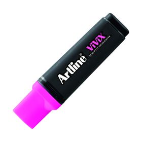 Artline Vivix 2.0-5.0 mm Pembe Parlak Mürekkepli Kesik Uç Fosforlu Kalem