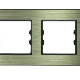 Arvehu Electric Asfir Schneider Asfora 2'li Bronz Alüminyum Anahtar Priz Çerçevesi