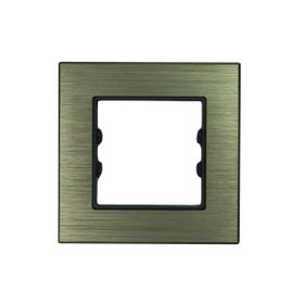 Arvehu Electric Asfir Schneider Asfora Tekli Bronz Alüminyum Anahtar Priz Çerçevesi